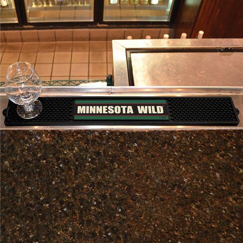 FANMATS 20507 Minnesota Wild Drink Bar Mat - 3.25in. x 24in. - Durable Dish Drying Mat, Easy Clean, Counter Mat in Saudi Arabia