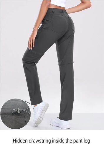 Holipick Women's Hiking Pants Convertible Lightweight Quick Dry Waterproof Zip-Off Safari Pants with Pockets UPF 50+ in Saudi Arabia