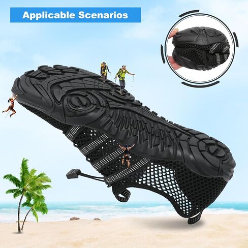 L-RUN Barefoot Water Shoes Women Mens Aqua Sock Athletic Hiking Water Sports Shoes for Swim Beach Pool Sand Diving Walking in Saudi Arabia