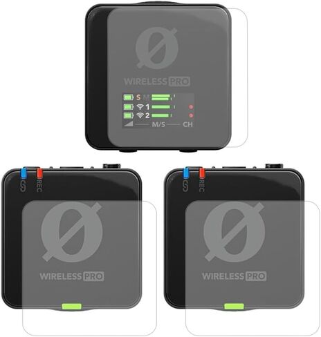 واقي شاشة زجاجي مقوى متوافق مع فيلم Rode Wireless Pro/ME LCD المرن عالي الدقة، 3 عبوات in Kuwait