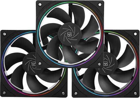 مروحة تبريد وحدة المعالجة المركزية Thermalright TL-S12R X3 مقاس 120 مم تأتي مع إضاءة ARGB، ومروحة تبريد وحدة المعالجة المركزية بسرعة 1500 دورة في الدقيقة، ومروحة كمبيوتر سوداء PWM صامتة، مجموعة من المراوح in Saudi Arabia