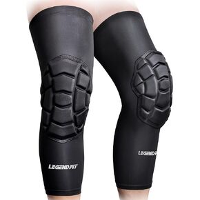 Long Knee Pads for Wrestling Basketball Football Volleyball Padded Compression Leg Sleeves for Kids Youth Adults 2 PCS