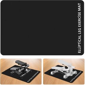Under Desk Elliptical Mat 17 x 23.6 Inches, Pletpet Non-Slip Exercise Mat for Under Desk Elliptical, Suitable for Ellipse Leg Exerciser Machine Improving Machine Stability and Protecting Floors