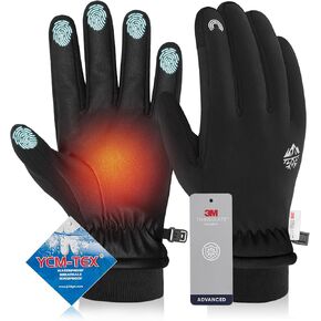 RIGWARL Winter Gloves for Men Women - Waterproof Windproof Ski Cold Weather Gloves, Snow Warm Thermal Gloves Touchscreen Finger Insulated