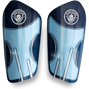 Hy-Pro Officially Licensed Manchester City F.C. Shin Guards Youth – Lightweight, Soccer Shin Guards, Manchester City Merchandise, for Kids, Boys and Girls, Man City Gift Idea