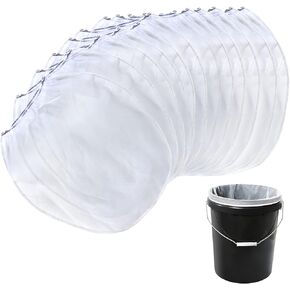 Paint Strainer Bags, 24 Pieces 5 Gallon White Fine Mesh Filter Bag, Bucket Elastic Opening Strainer Bags Hydroponic Paint Filter Bag for Paint Gardening
