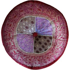 Yoga and Meditation Cushion - Hand Crafted. 16" Round (Varanasi)