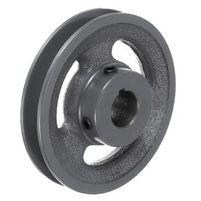 uxcell AK46-7/8 V-Belt Sheave 7/8"Bore 4.45"OD Single Groove Web Sheave Bored-to-Size Sheave, Cast Iron, Belt Section for 4L or A Belt