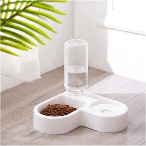 Pet Food Bowl, Pet Bowl, Pet Supplies, Cat Food Bowl, Pet Supplies Pet Bowl, Corner Double Bowl Automatic Drinking Fountain, Feeding Bowl Multifunctional Cat Bowl Right Angle Bowl (Size : Corner Bowl
