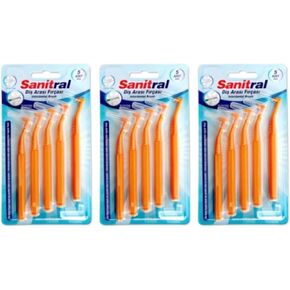 Angle Interdental Brushes (1.2 mm - Size 7), Angled Toothbrush for Cleaning Teeth - Excellent Access Between Teeth - Orange (3 x 5 pieces) 15 pieces
