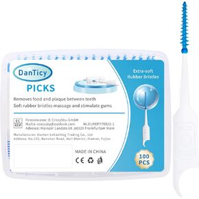 Soft Silicone Interdental Brush, Braces Brush, Corrective Brush, Adaptive Brush, Disposable Picks for Teeth Cleaning (100PCS)