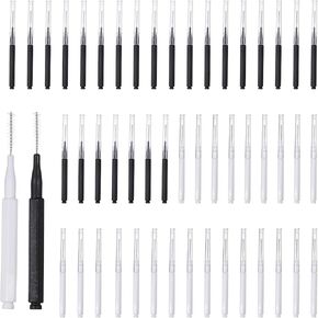 50Pcs Interdental Brushes for Braces, Braces Brush Cleaner Orthodontic Flossers Toothpicks Floss Picks for Teeth Cleaning Tools Spiral Dental Brush Head for Efficient Oral Care