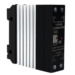 SSR 80 DD Solid State Relay DC to DC (Input 3-32V DC Output 3-75V DC) with Radiator, 80A(DC to DC 80A)