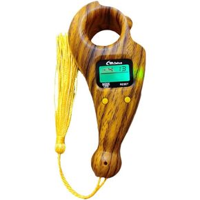LED Digital Tasbih Finger Counter, Muslim Islamic Rotating Digital Tasbeeh Prayer Beads Tally Counter with Time and LED Light (Relaxing Orange-LED)