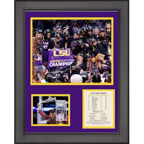 HOFSM.COM Hall of Fame Sports Memorabilia Framed LSU Lady Tigers 2023 Women's NCAA National Champions 11"x14" College Basketball Three Photo Collage