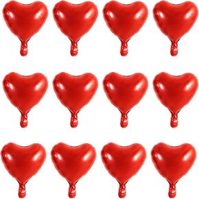 TONIFUL 30Pcs 18 Inch Black Heart Balloons Black Heart Shape Foil Mylar Balloons Decoration for Birthday Valentine's Day Wedding Bridal Shower Anniversary Engagement Party Supplies