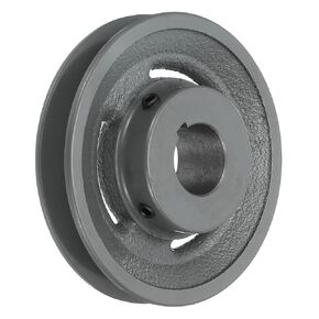 uxcell BK50-1 1/8 V-Belt Sheave 1 1/8"Bore 4.75"OD Single Groove Web Sheave Bored-to-Size Sheave, Cast Iron, Belt Section for 3L or B Belt