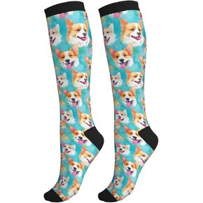Avocado Compression Socks for Women Men 15-20mmHg Knee High Stock for Running Work Support Nurses Pregnancy Travel