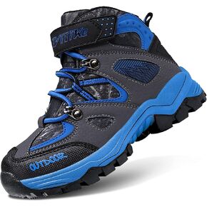 Littleplum Boys Snow Boots Winter Waterproof Antiskid Boots Hiking Outdoor Shoes Booties for Unisex Kids (Little Kid/Big Kid)