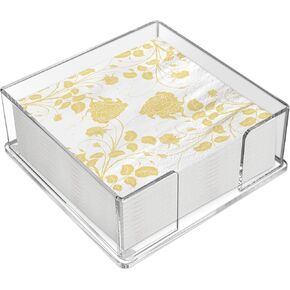 Acrylic Napkin Holder ，Napkin Holder with Rounded Corners (5.9in x 5.9in x 2.28in)