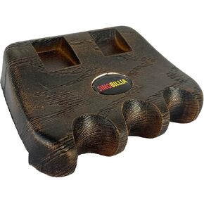 cue stick holder (Wood grain, 3-Cue), 3-Cue Portable pool cue holder, Weighted and durable billiard cue holder, Pool stick holder
