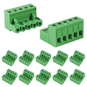 10PCS 5Pin 5.08mm Pitch Pluggable PCB Angle Screw Terminal Block Plug Connector Socket Panel Mount DIY 10Pcs 5Pin Phoenix Plug