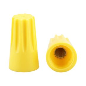 Baomain Wire Connector P4 18-14 AWG Twist-On Easy Screw On Cap 300V Max Voltage Yellow Pack of 50