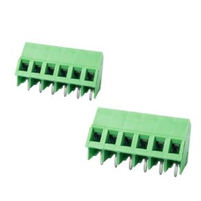 Dinkle 6 Pin 5.00mm Pitch 250V 12A PCB Mount Screw Terminal Block Connector 30Pcs (30)
