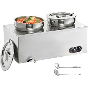 الطعام الدافئ 2 × 7.4QT 86-185 درجة فهرنهايت الحساء التجاري أكثر دفئا ، طاولة البخار محطة كهربائية أكثر دفئا in Kuwait