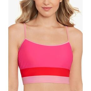 Juniors Colorblocked Longline Color Block Pop Pink L