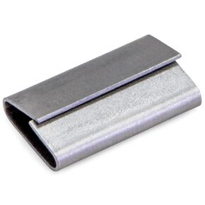 IDL Packaging Closed (Push Type) Seals for 1 1/4" Strap Width Steel Strapping (Pack of 500) - Superior Holding Power - Sturdy Metal Clips for Reliable Securing of Packaging Banding