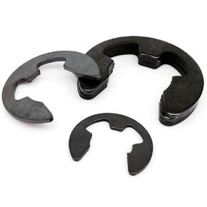 580PCS E-Clips Retaining Ring Carbon Steel Open E-buckle Circlip Washer M1.5-M10 10 Sizes
