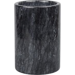 Creative Home Natural Black Marble Wine Cooler Champagne Chiller Kitchen Utensil Flatware Holder Organizer, 4-1/8" Diam. x 6" H