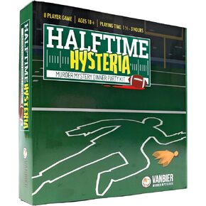 Halftime Hysteria, a Football Party-Themed Murder Mystery Dinner Party Game for 8 Adult Players