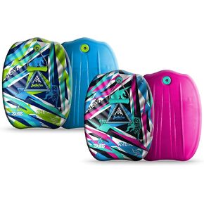 24in Junior Sled Two Pack| Graphic top Deck with High Density Slick Bottom | for Youth and Adults | 3D Molded Foam Construction | Outdoor use for Winter or Summer | Snow Sled and many uses