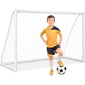Julimoon Soccer Goal, Backyard Soccer Set w/Strong net & Heavy Duty Frame, Easy Assembly & Folding, Ground Stakes, Portable Soccer Goals for Kids Football Shooting Training in Saudi Arabia