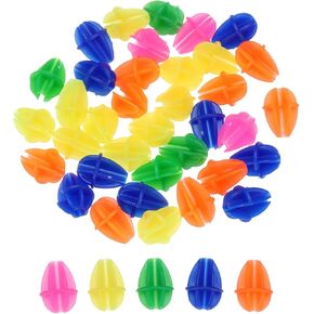 PATIKIL Bike Wheel Spokes Beads, 72 Pcs Colorful Bicycle Spoke Decoration Resin Clip Beads Spoke for Bike Accessories (Oval), Multicolor