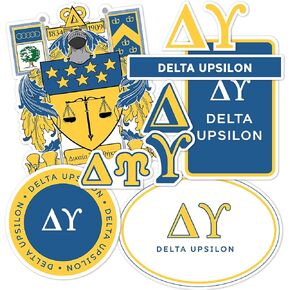 Desert Cactus Delta Upsilon Standard Sticker Sheet Decal Laptop Water Bottle Car DU (Full - Standard)