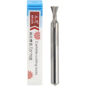 End Mill Cutter Slotting Metal Milling Cutter Alloy 5mm 4 Flutes Universal Shank Type for Industry (5 X 75° X 50L)