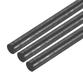 MECCANIXITY Graphite Rod, Graphite Stirring Rod Cylinder Stick Carbon Rod 305x7mm Black for Electrode, Melting Casting, Crucibles, Pack of 3