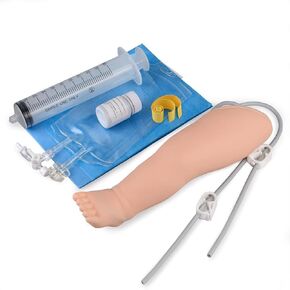 Pediatric IV Simulation Leg Kit, Minor Flaw, Top Tear Does Not Affect Functionality, Pediatric IV and Phlebotomy Practice Kit for IV Training, Venipuncture Skills, Injection Practice