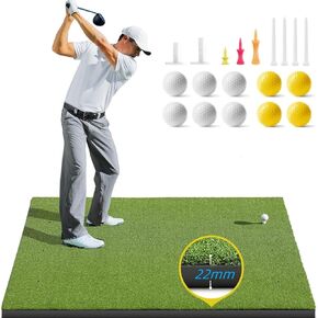 Golf Mat, Premium Dual-Turf Golf Mat Set: 5 x 4ft Pro Thickened Golf Hitting Mat for Indoor & Outdoor with Non-Slip Base, Golf Mats Practice Outdoor