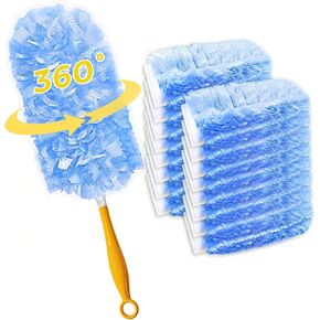 18 Count Duster Refills,Static Dust Removal Brush Disposable Replacement Head Compatible with Swiffer,Duster Refills for Dusting Electronics,Furniture,Blinds,Ceiling Fans
