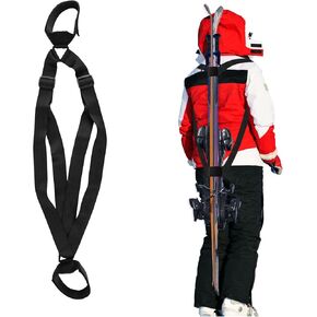 Ski Pole Strap, Ski Backpack With Straps Ski Strap And Pole Carrier Ski Carrier Backpack Ski Shoulder Strap for Ski Boards Poles Winter Sports Accessories