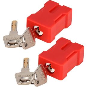 Electrical Plug Lockout Device, Applied for Electrical Cord, 2 Pack, Suitable for 2 and 3 Prong Plugs, Keyed Different, 2 Keys