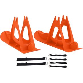 BORDSTRACT Balance Bike Snow Ski Set, Winter Sledge Board Attachment, Kids No Pedal Training Bicycle Skiing Sled, for Balance Bike, Walker, Golf Push Cart(Orange)