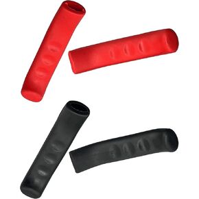 2set Brake Handle Silicone Cover Bike Brake Lever Cover Anti-Skid Bike Brake Grip Cover Road Bikes Mountain Bikes (Red+Black)