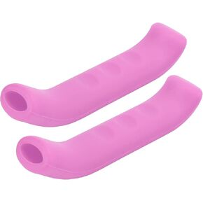 2pcs Pink Bikes Grips Cover, 7.5 * 1.8cm Brake Lever Grip Cover, Silicone Non Slip Brake Grips Cover Suitable for Most Road Bikes or Mountain Bikes