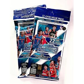 (2) 2023-24 Panini Contenders كرة السلة 22 بطاقة Jumbo Packs - 2 حزم - 44 بطاقة كرة سلة