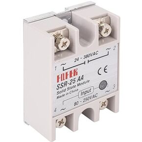 BlueStars SSR-25AA Solid State Relay AC 80–250V Input, AC 24–380V Output, 25A Single Phase Semi-Conductor Module